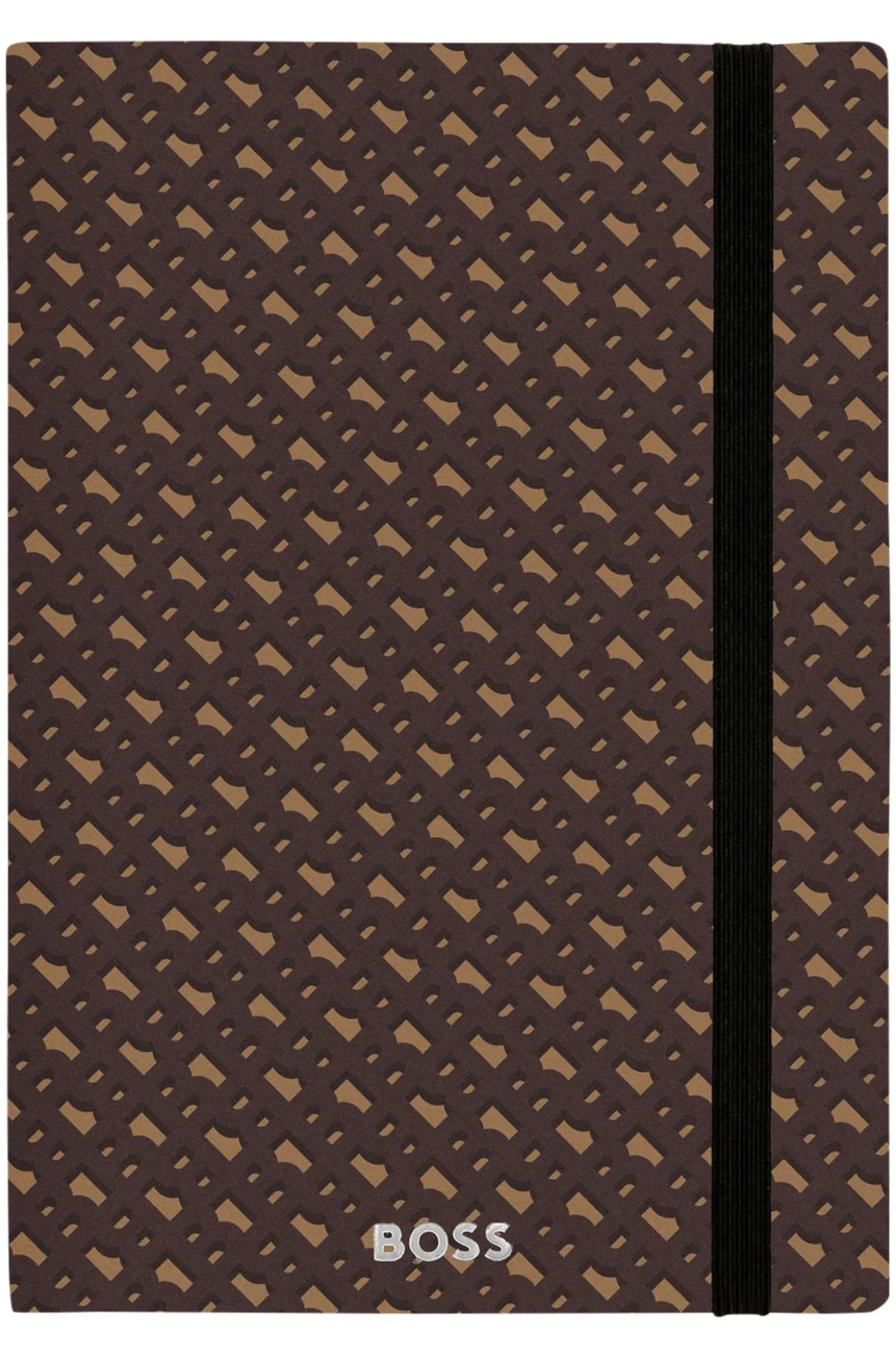 A5 monogram-pattern notebook and ballpoint pen set