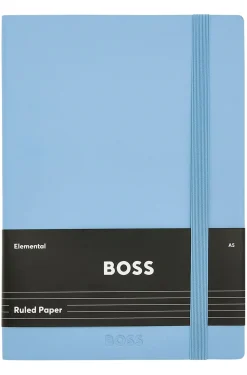 A5 notebook in pastel-blue faux leather