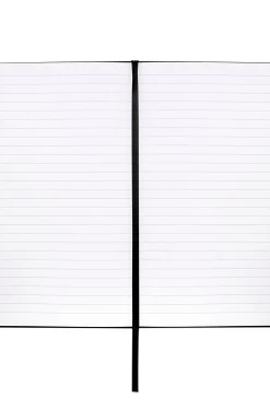 A5 notebook in white faux leather