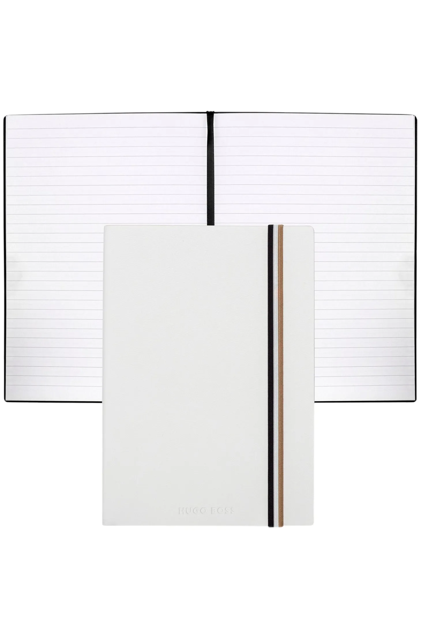 A5 notebook in white faux leather