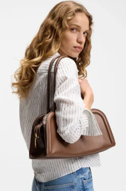 Ariell bowling bag in leather with Double B monogram