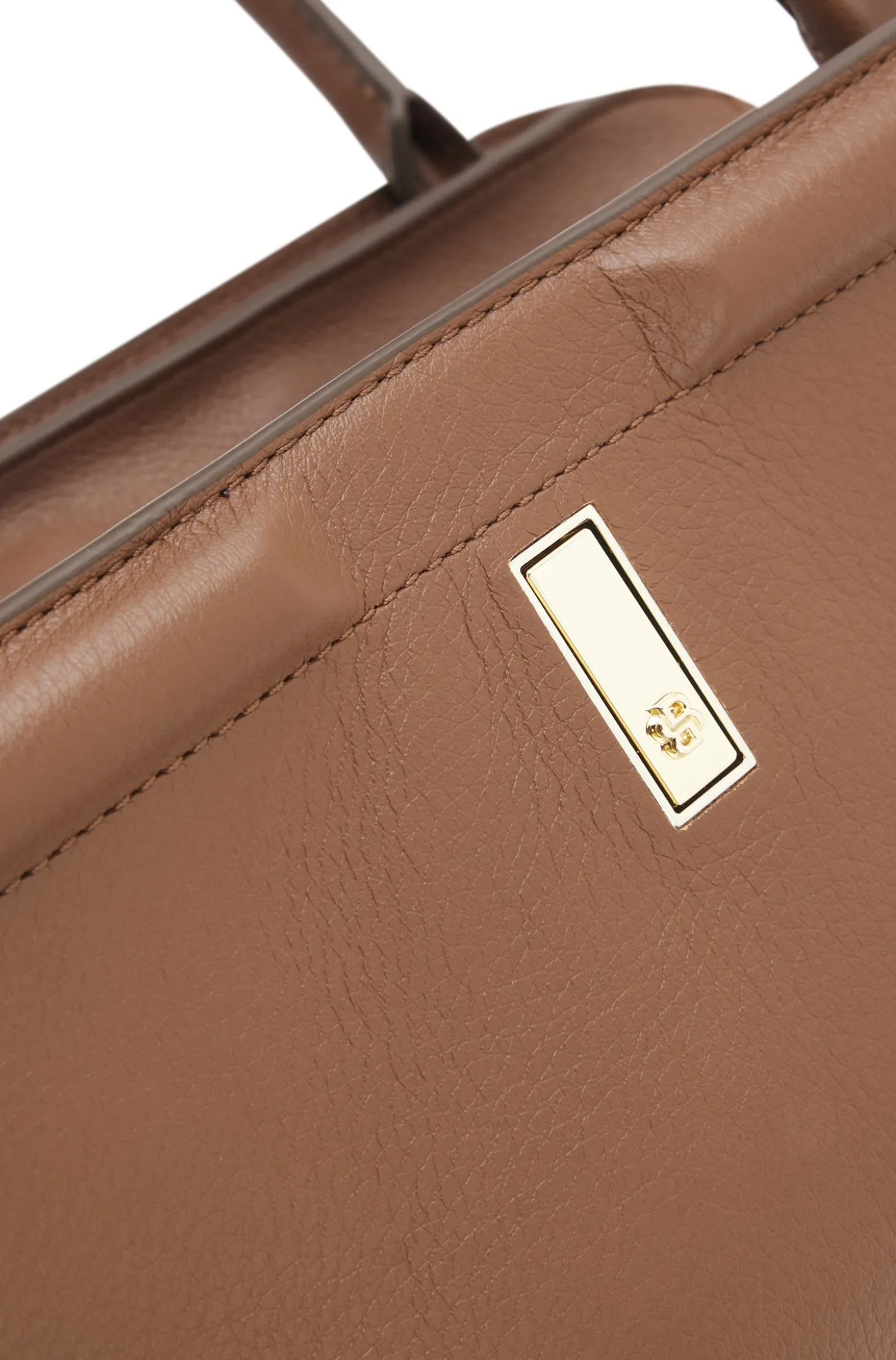 Ariell bowling bag in leather with Double B monogram