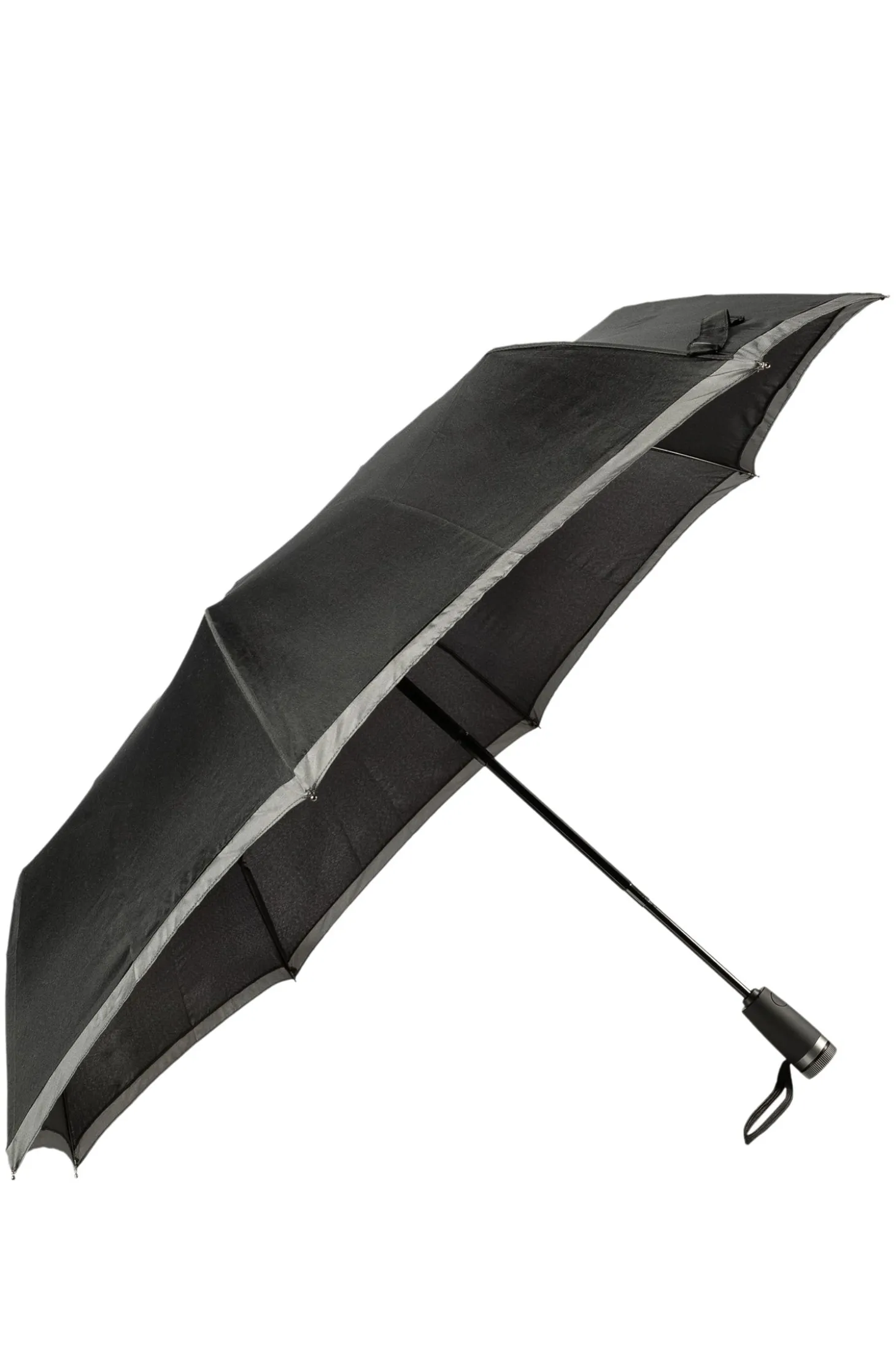 Automatic-opening pocket umbrella with contrast canopy edge