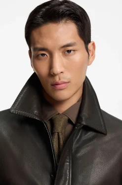 Aviator-style jacket in nappa leather