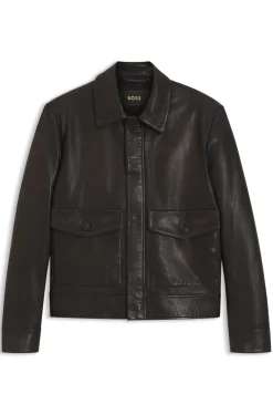 Aviator-style jacket in nappa leather