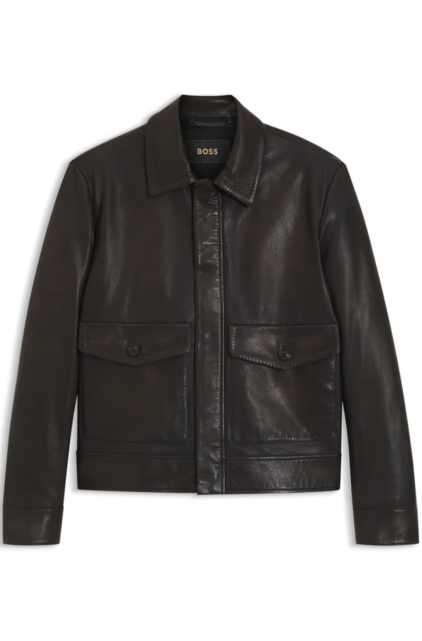 Aviator-style jacket in nappa leather