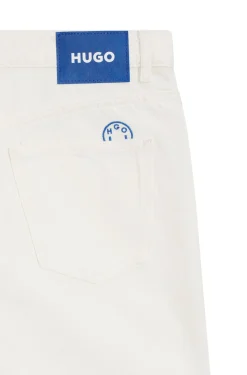 Baggy-fit jeans in ecru rigid denim