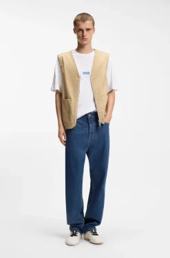 Baggy-fit jeans in vintage-blue denim