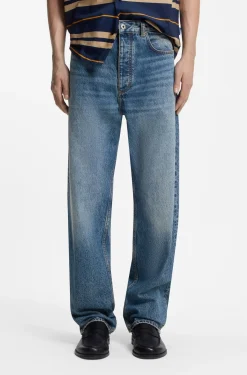 Baggy-fit jeans with worn-in details