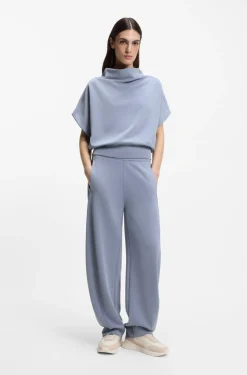Balloon-fit tracksuit bottoms with logo embroidery