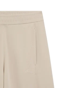 Balloon-fit tracksuit bottoms with logo embroidery