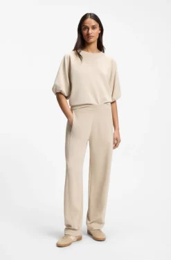 Balloon-fit tracksuit bottoms with logo embroidery