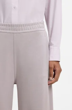 Balloon-fit tracksuit bottoms with logo embroidery