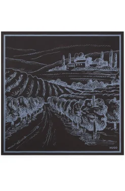Bandana with scenery print