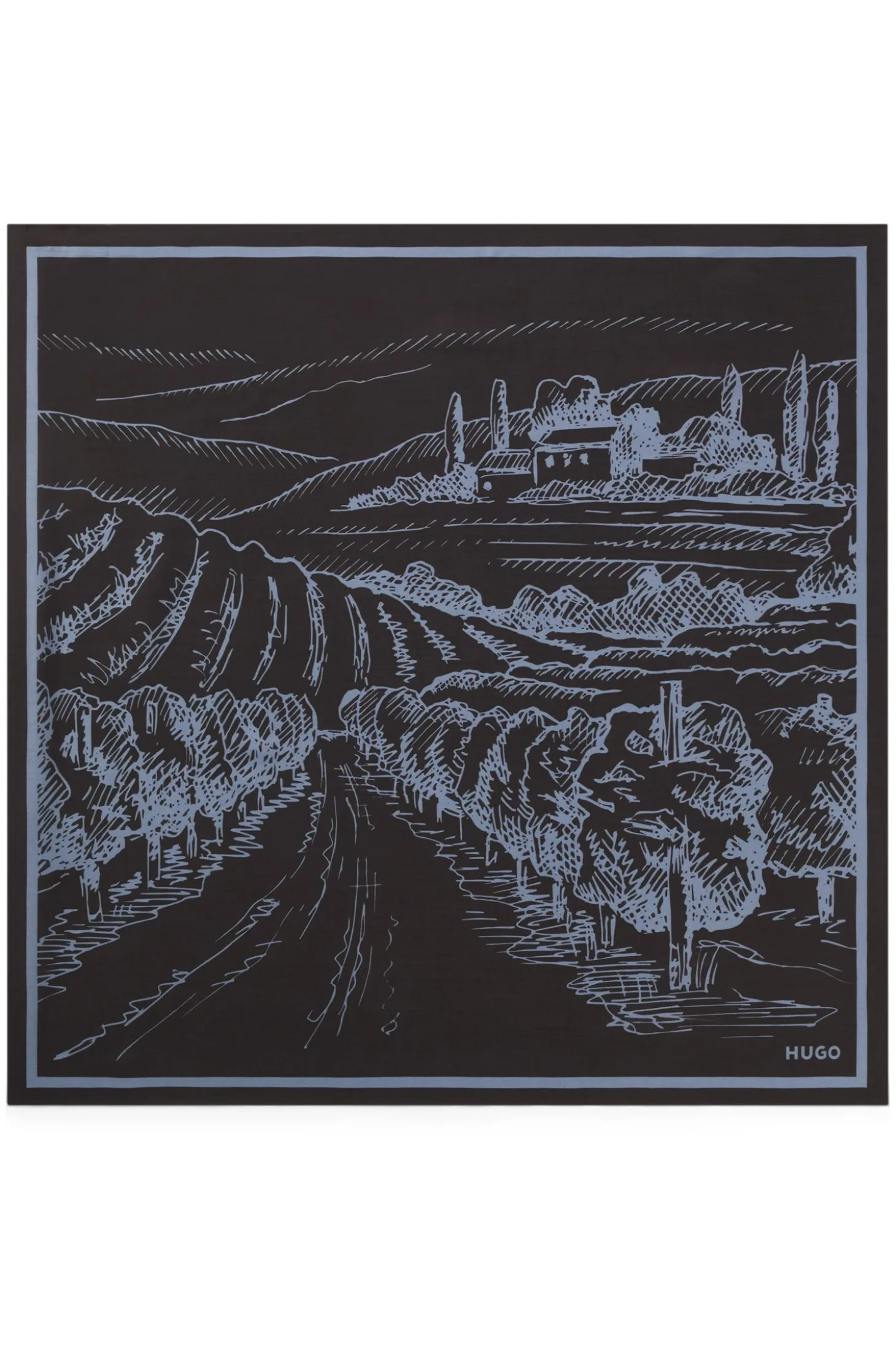 Bandana with scenery print