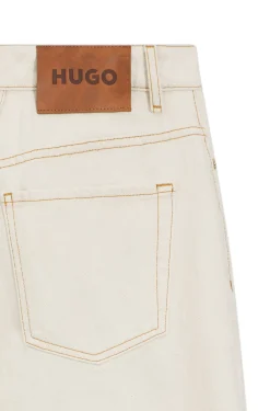 Barrel-fit jeans in ecru denim