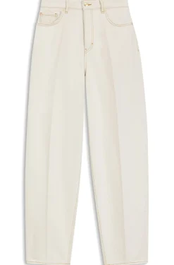 Barrel-fit jeans in ecru denim