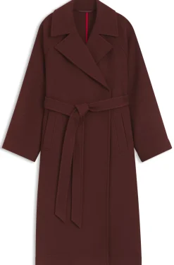 Belted coat in a wool blend