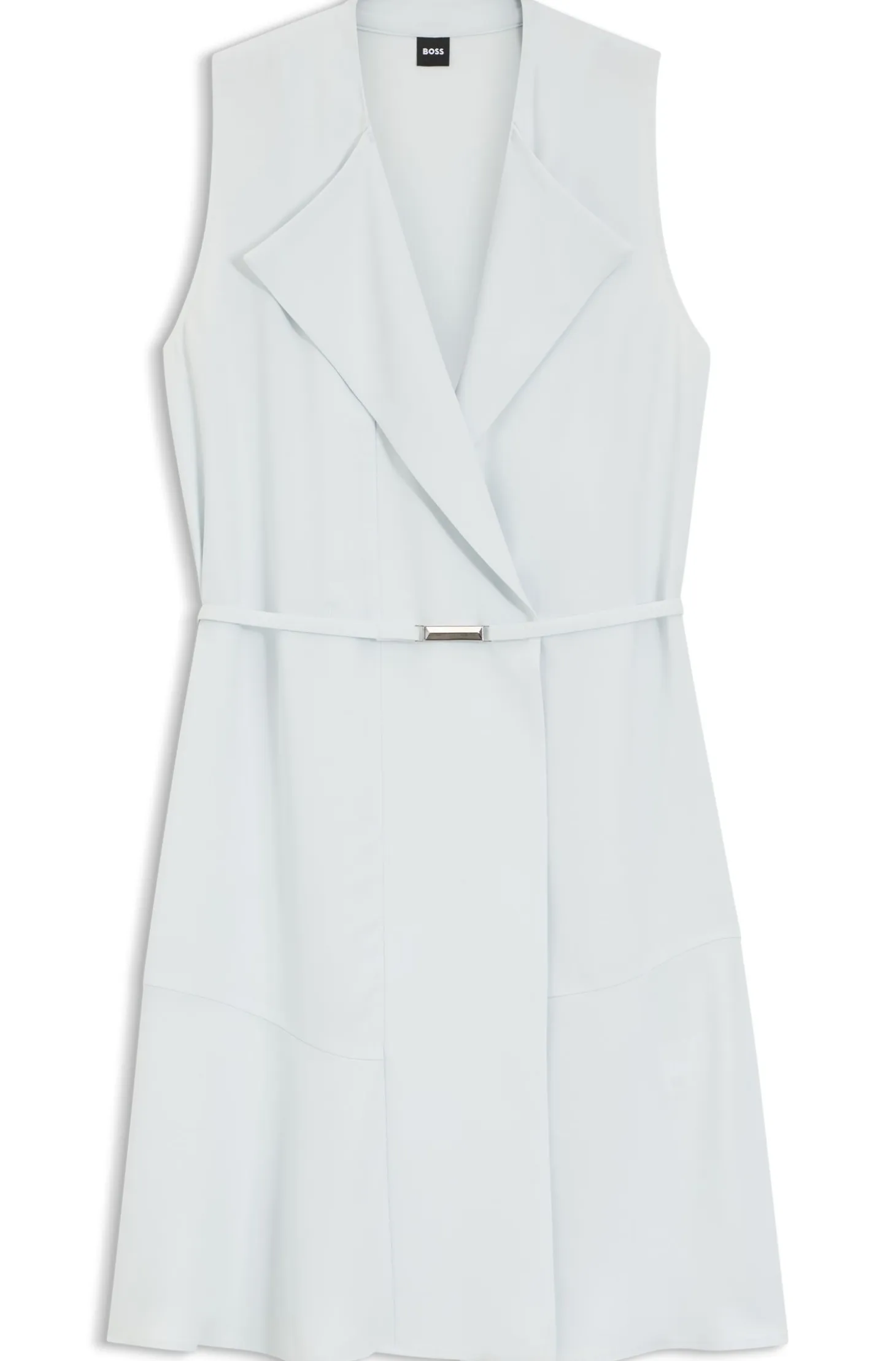 Belted wrap dress in soft crepe