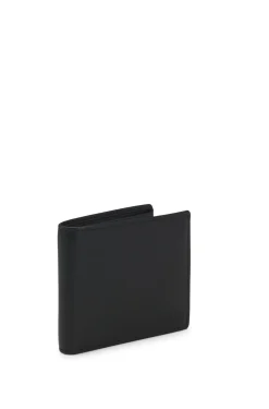 Bifold wallet in smooth leather with embossed logo