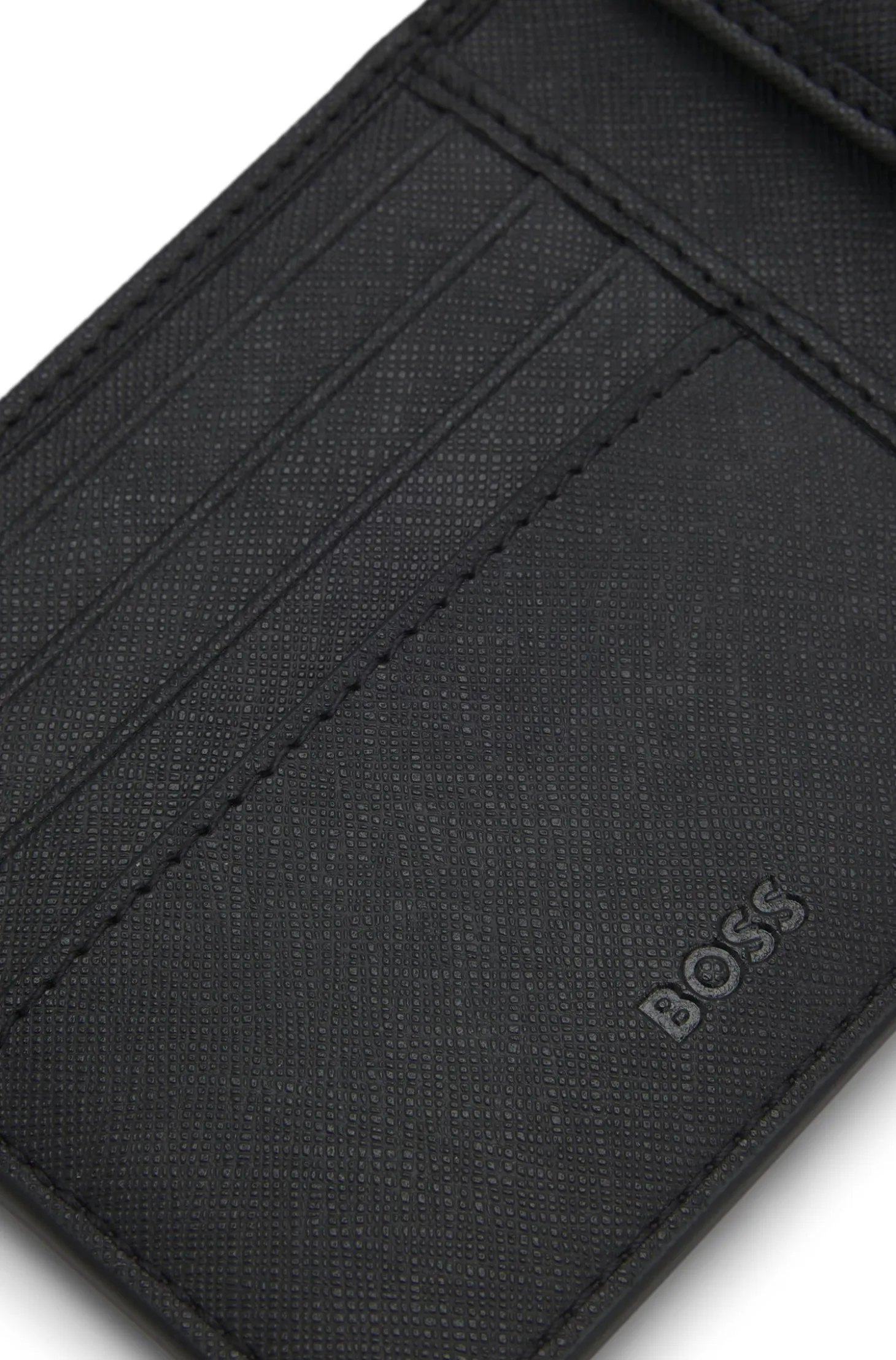 Billfold wallet with foil-embossed logo