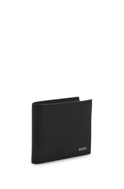 Billfold wallet with foil-embossed logo