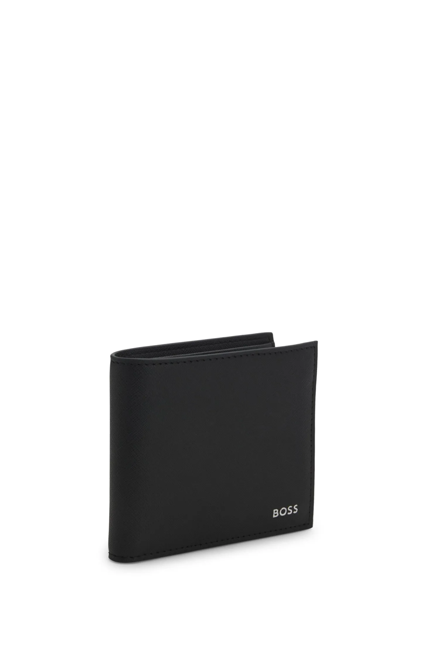 Billfold wallet with foil-embossed logo