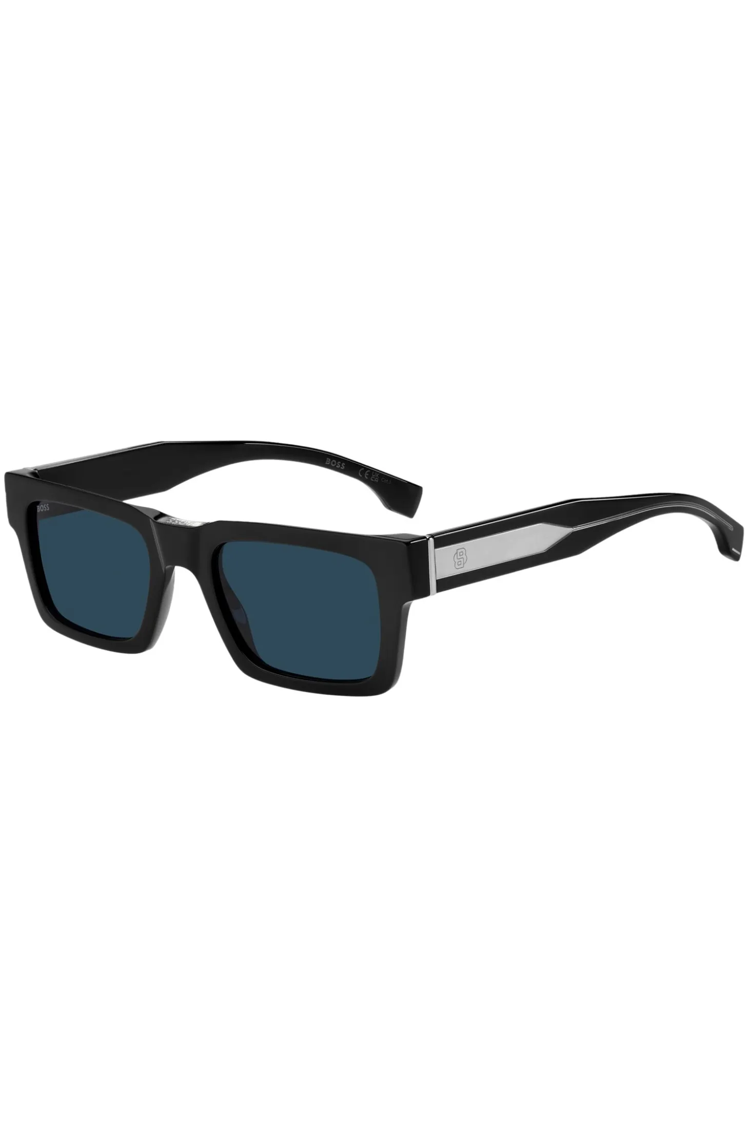 Black-acetate sunglasses with Double B monogram