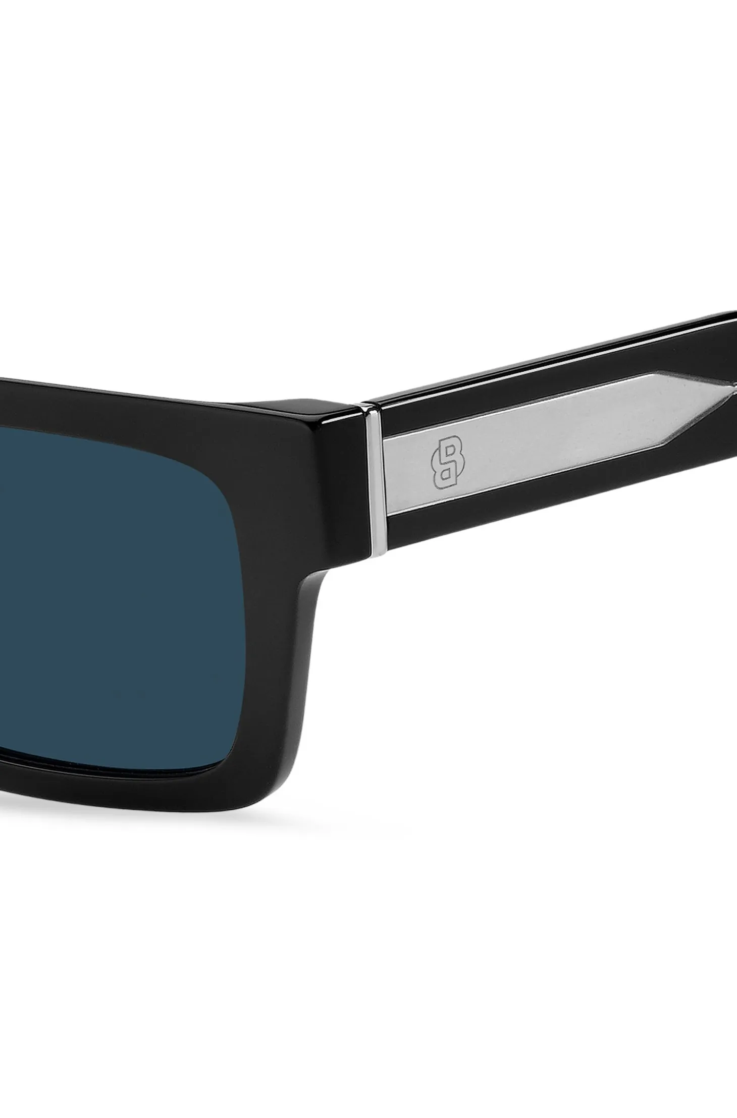 Black-acetate sunglasses with Double B monogram