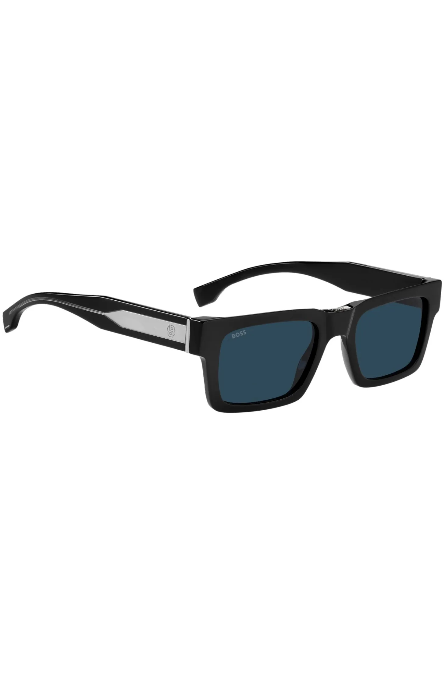 Black-acetate sunglasses with Double B monogram