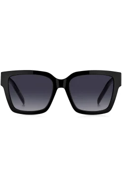 Black-acetate sunglasses with gold-tone Double B monograms