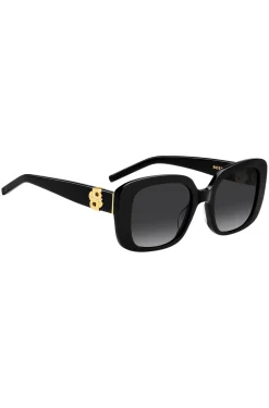 Black-acetate sunglasses with Double B monogram