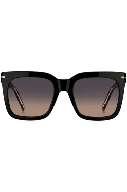 Black-acetate sunglasses with gold-tone hardware