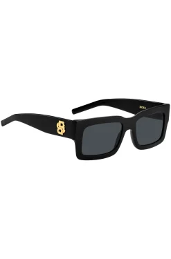 Black-acetate sunglasses with Double B monogram