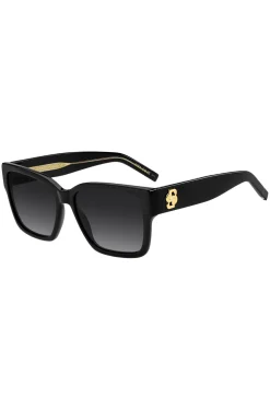 Black-acetate sunglasses with Double B monogram