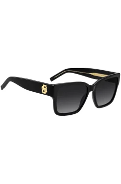 Black-acetate sunglasses with Double B monogram