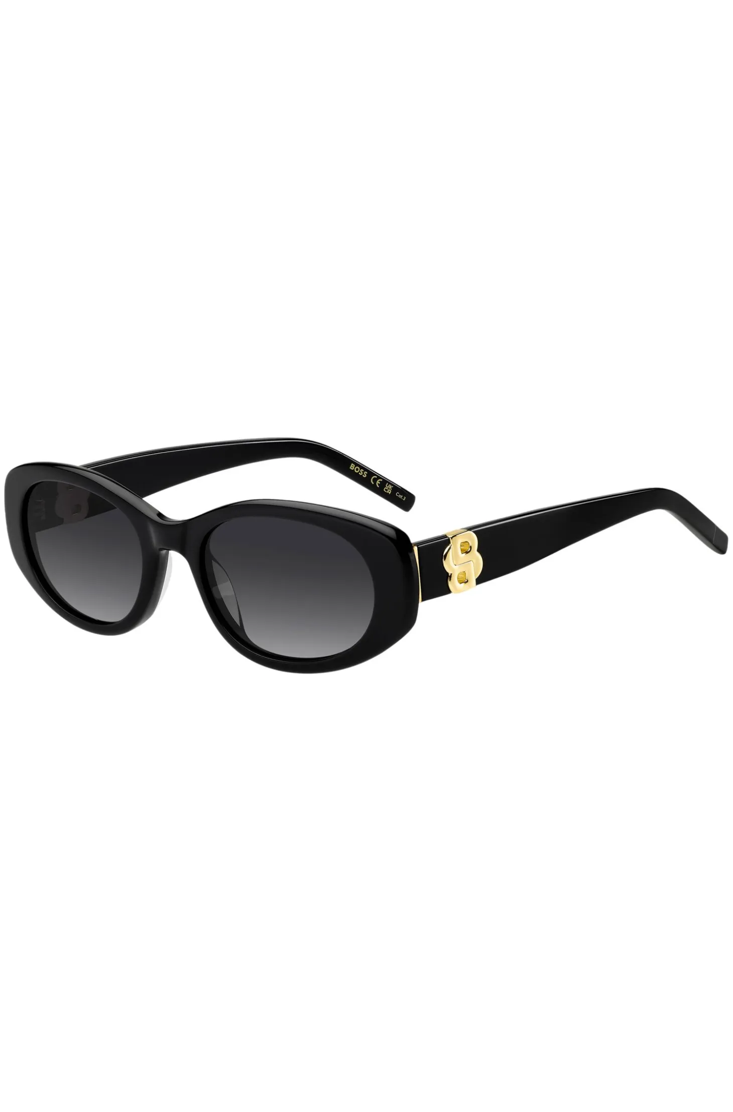 Black-acetate sunglasses with Double B monogram