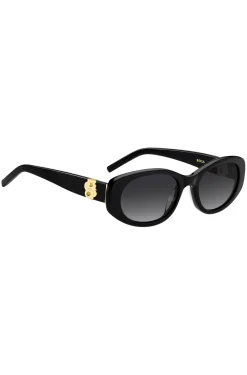 Black-acetate sunglasses with Double B monogram