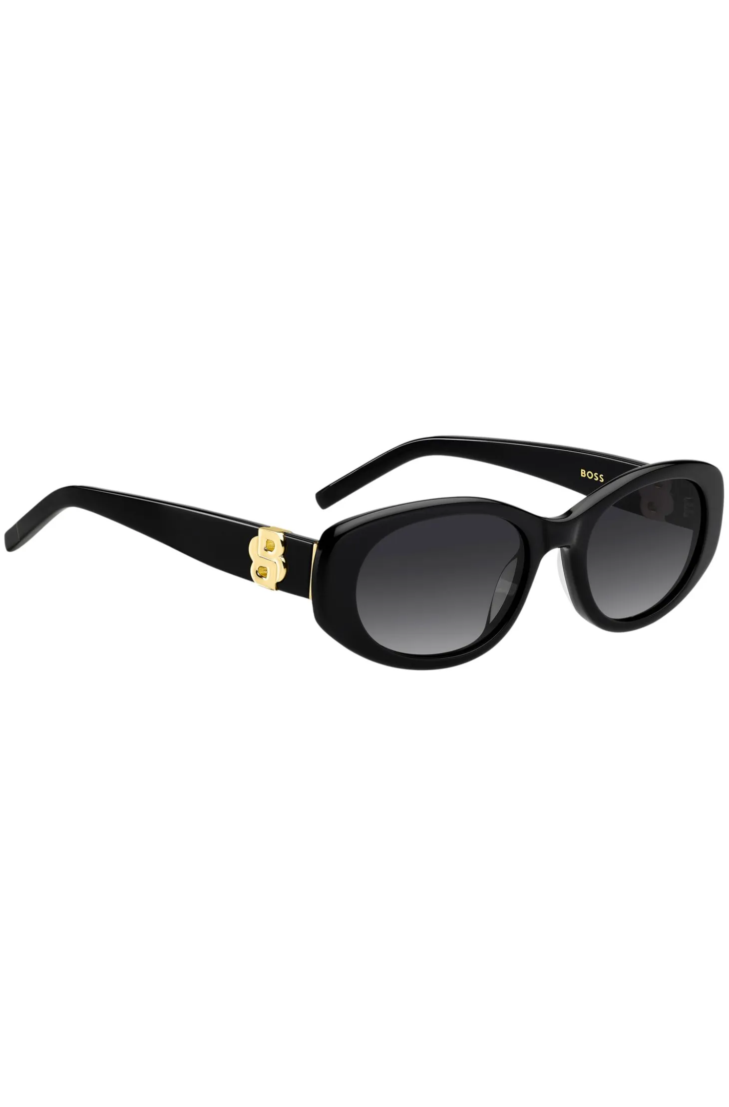 Black-acetate sunglasses with Double B monogram