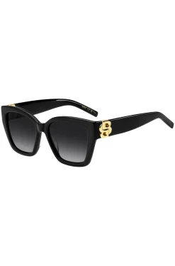 Black-acetate sunglasses with Double B monogram