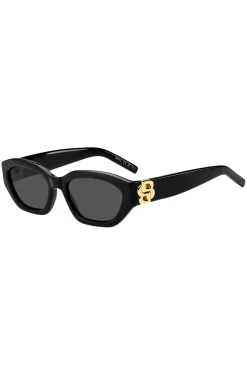 Black-acetate sunglasses with Double B monogram