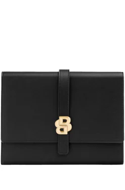 Black A5 conference folder with Double B monogram closure