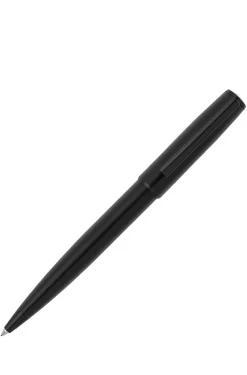 Black ballpoint pen with tonal logo