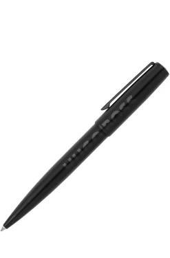 Black ballpoint pen with tonal logo