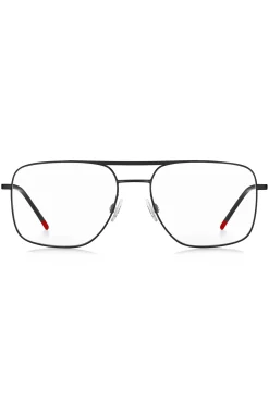 Black-metal optical frames with double bridge