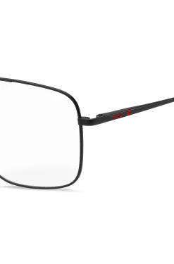 Black-metal optical frames with double bridge