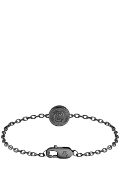Black-plated cuff with Double B monogram medallion
