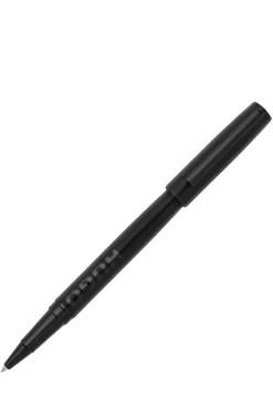 Black rollerball pen with tonal logo