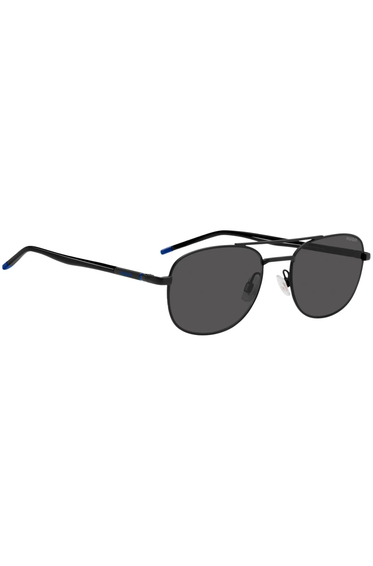 Black sunglasses with blue details