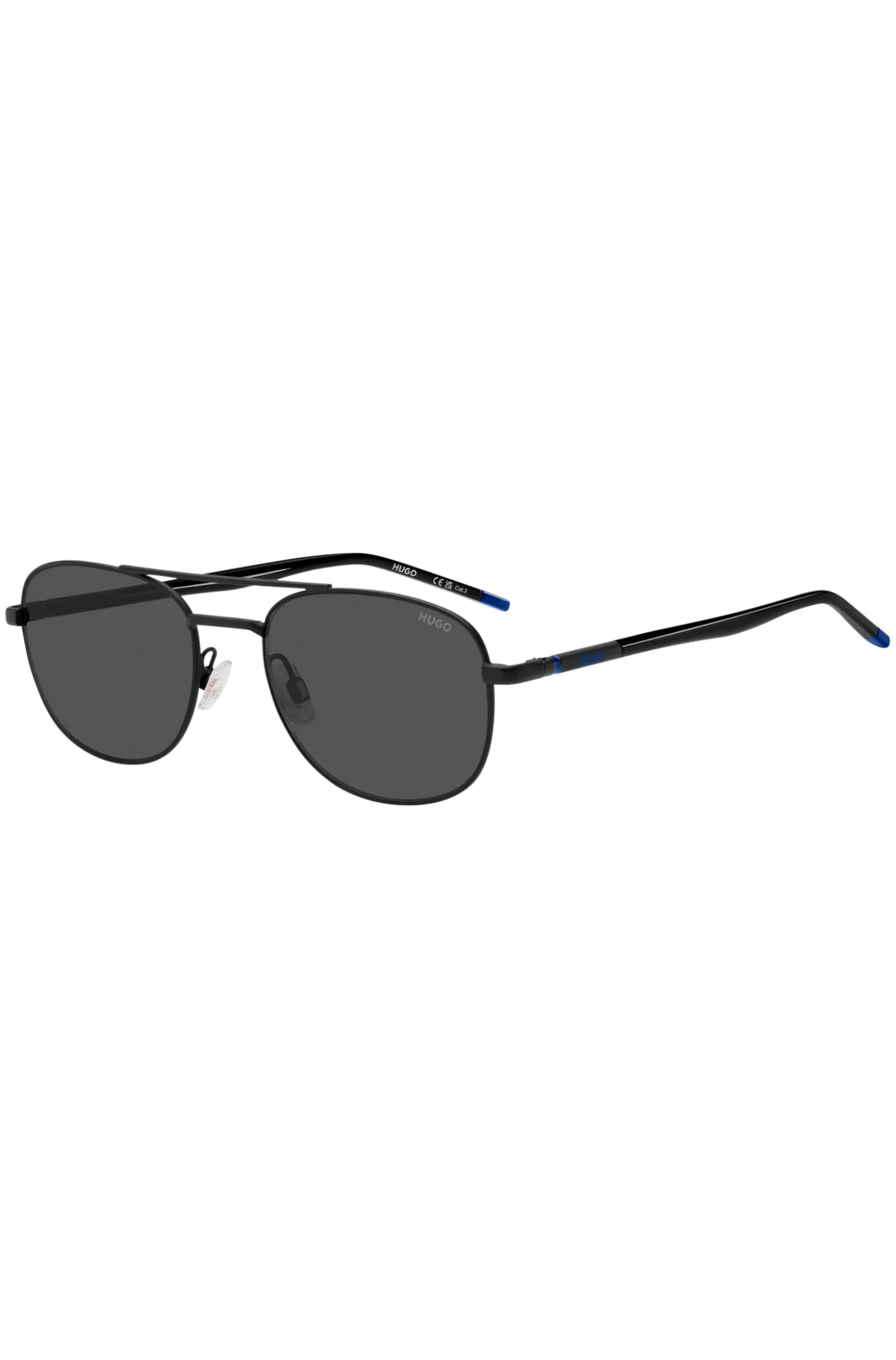 Black sunglasses with blue details
